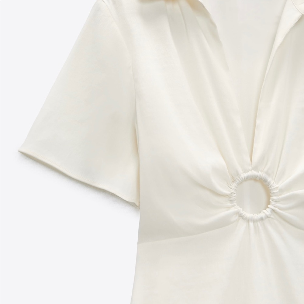 SHORT DRESS WITH METAL RING DETAIL - Picture 4 of 11